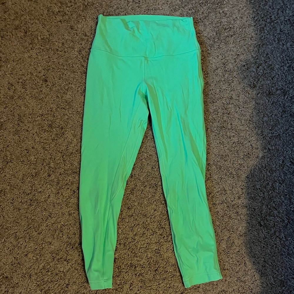 Lime Green Lululemon Align 25” pants